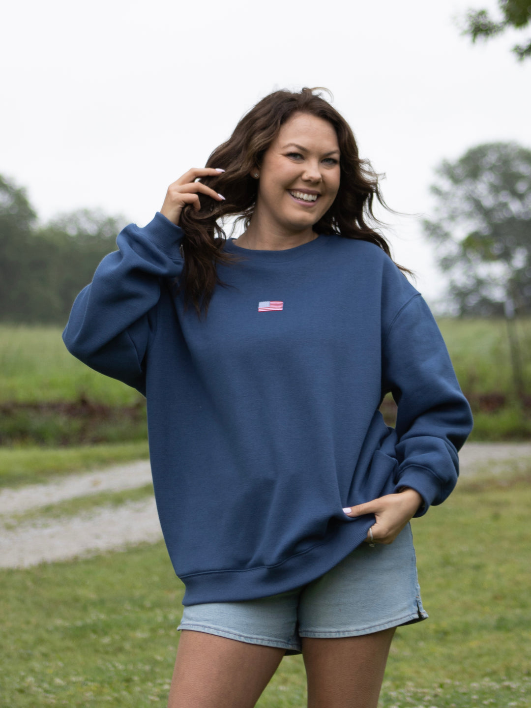 American Flag Crewneck