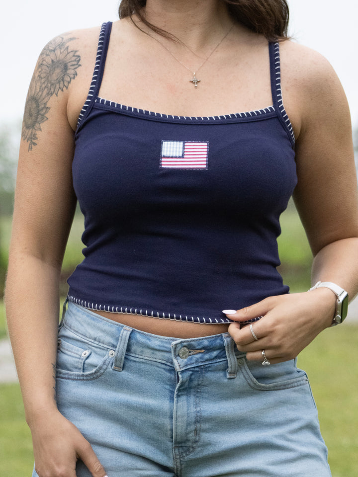 American Patchwork Flag Tank