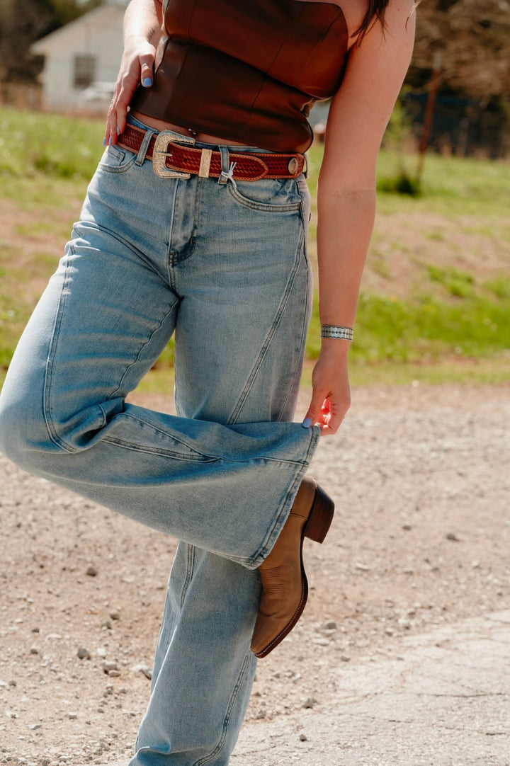 Laramie Wide Leg Jeans - Lunabelle West
