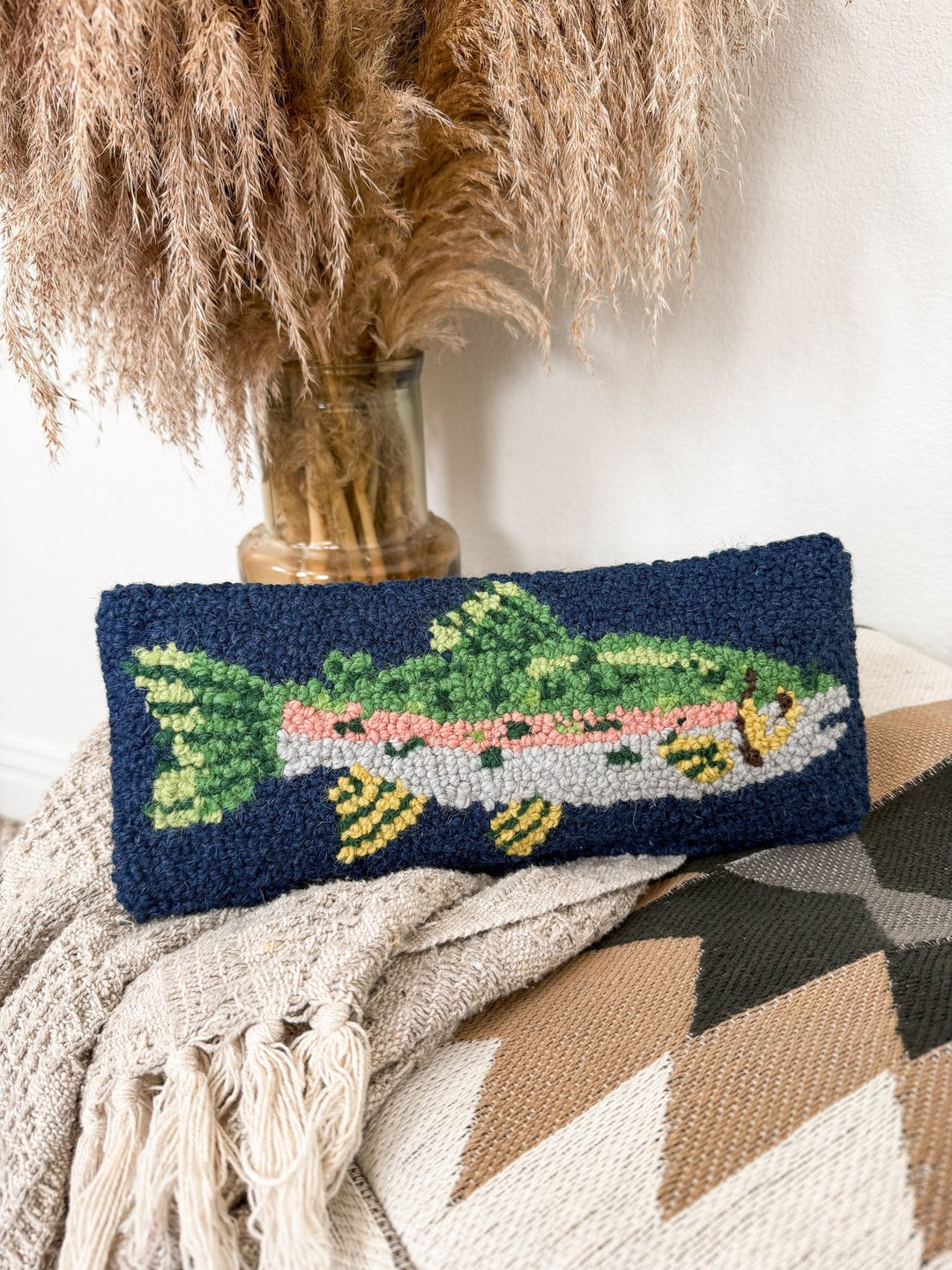 Trout Hook Pillow - Lunabelle West