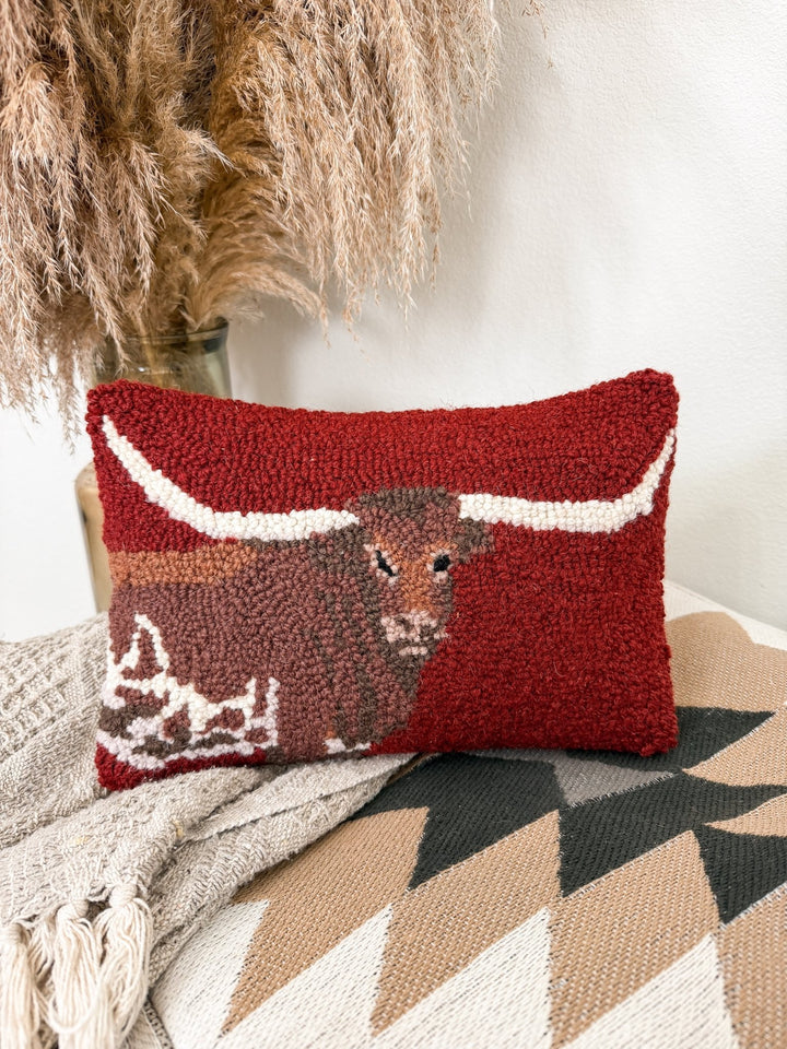 Longhorn Hook Pillow - Lunabelle West