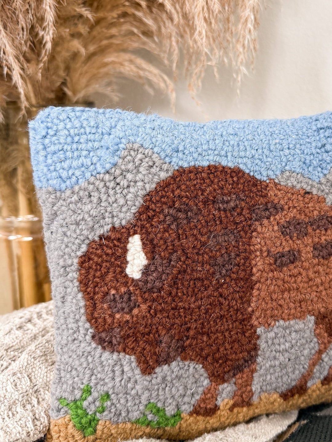 Buffalo Hook Pillow - Lunabelle West