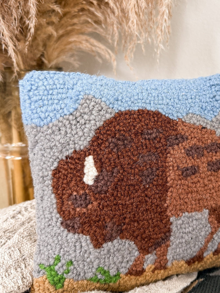 Buffalo Hook Pillow - Lunabelle West