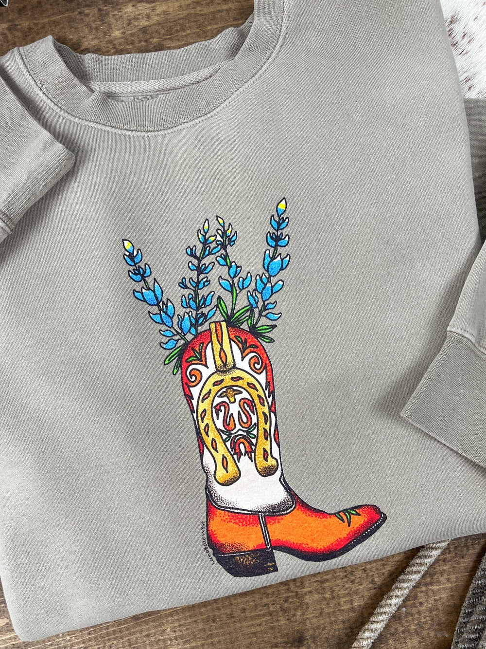 Bluebonnet Crewneck - Lunabelle West