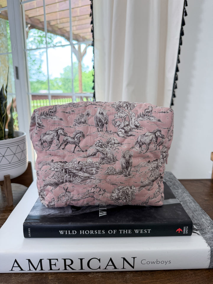 Silver Canyon Quilted Makeup Bag