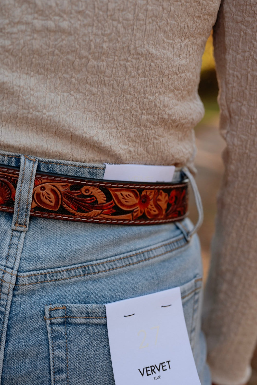 Matteson Tooled Belt - Lunabelle West