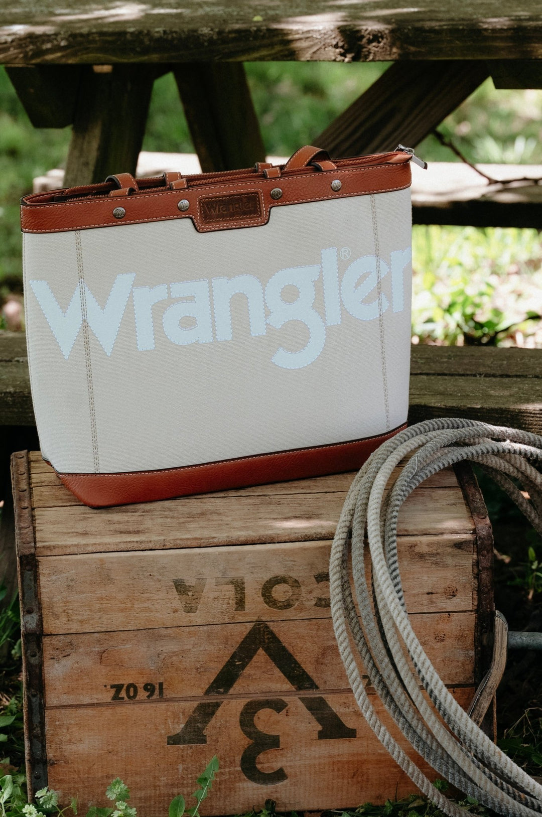 Wrangler Canvas Tote (Tan) - Lunabelle West