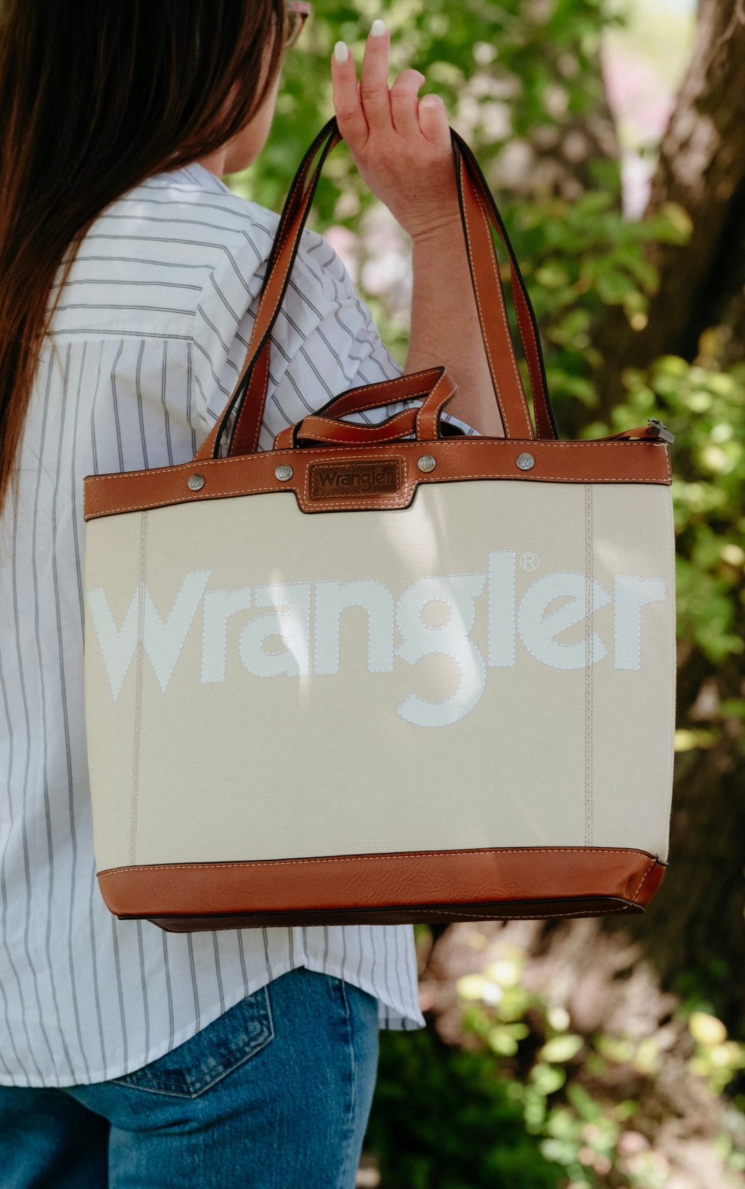 Wrangler Canvas Tote (Tan) - Lunabelle West