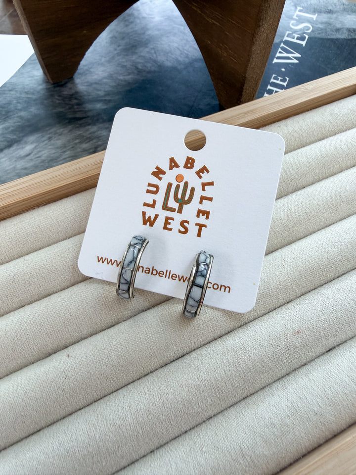 Alma White Buffalo Earrings