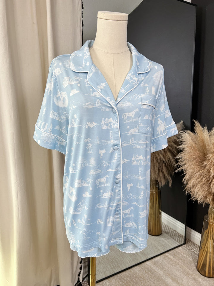 Coastal Cowgirl Pajama Set - Lunabelle West