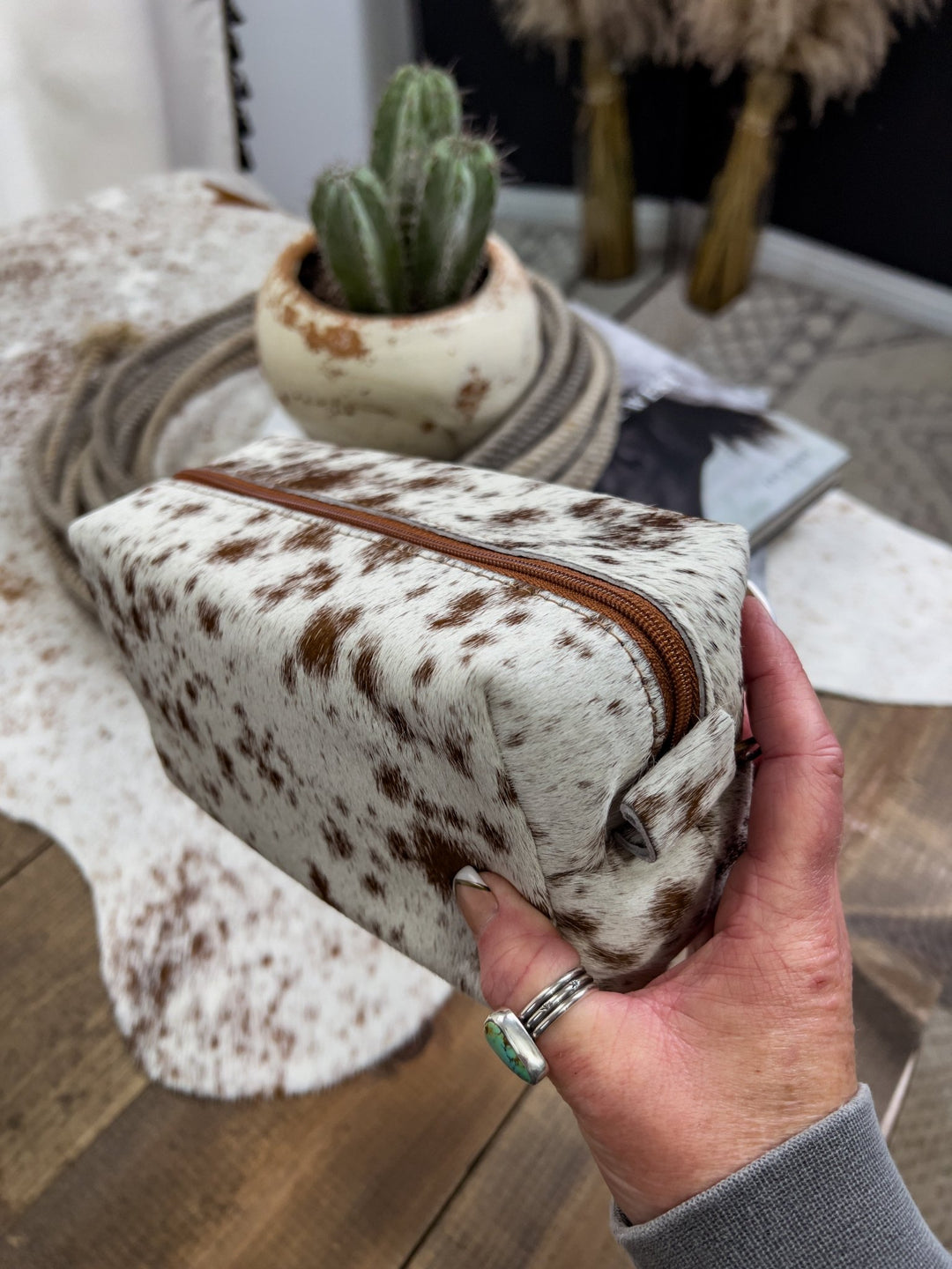 Hair on Hide Makeup Bag - Lunabelle West