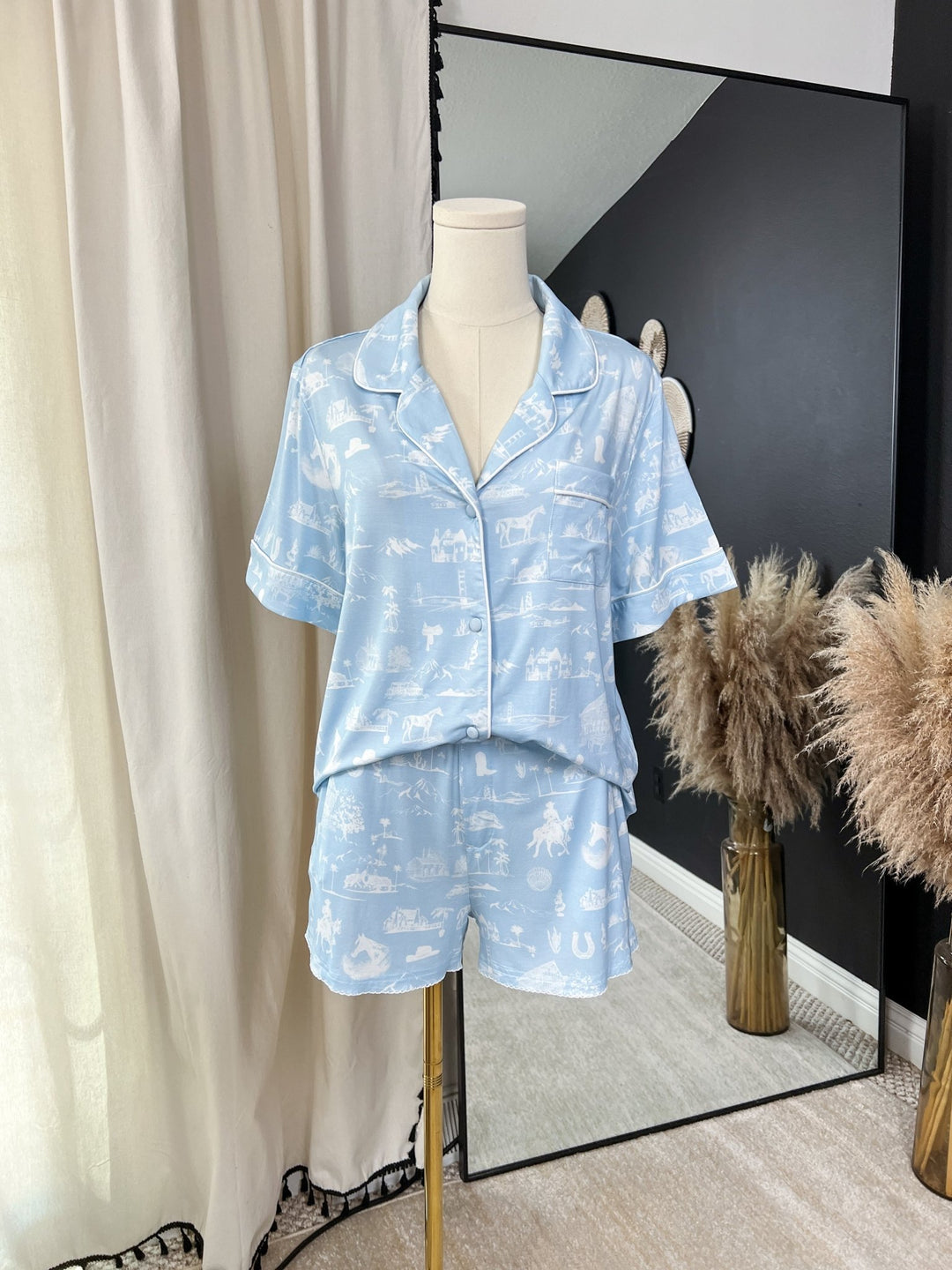Coastal Cowgirl Pajama Set - Lunabelle West