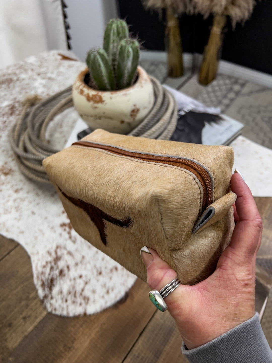 Longhorn Makeup Bag - Lunabelle West