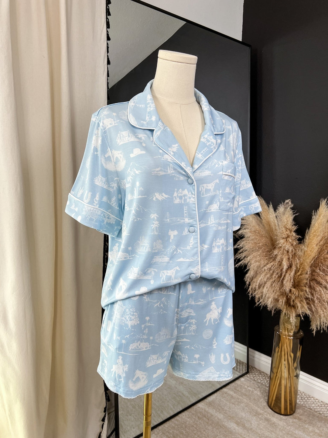 Coastal Cowgirl Pajama Set - Lunabelle West