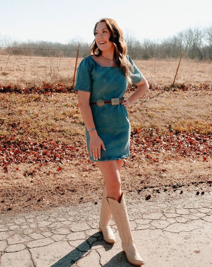 Porter Denim Dress - Lunabelle West