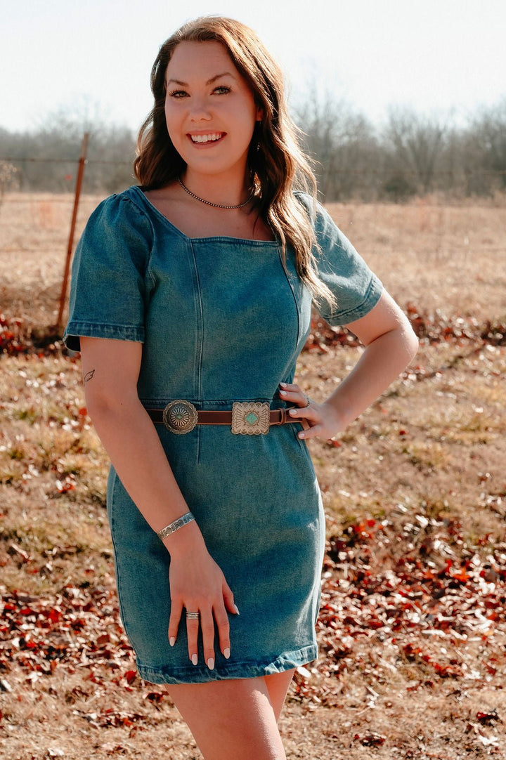 Porter Denim Dress - Lunabelle West