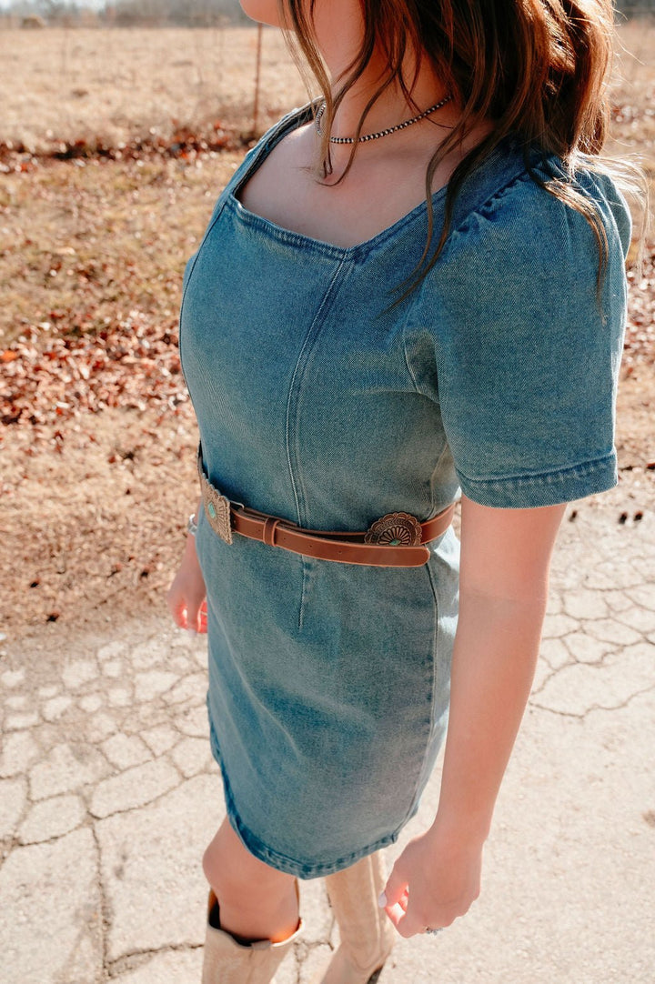 Porter Denim Dress - Lunabelle West