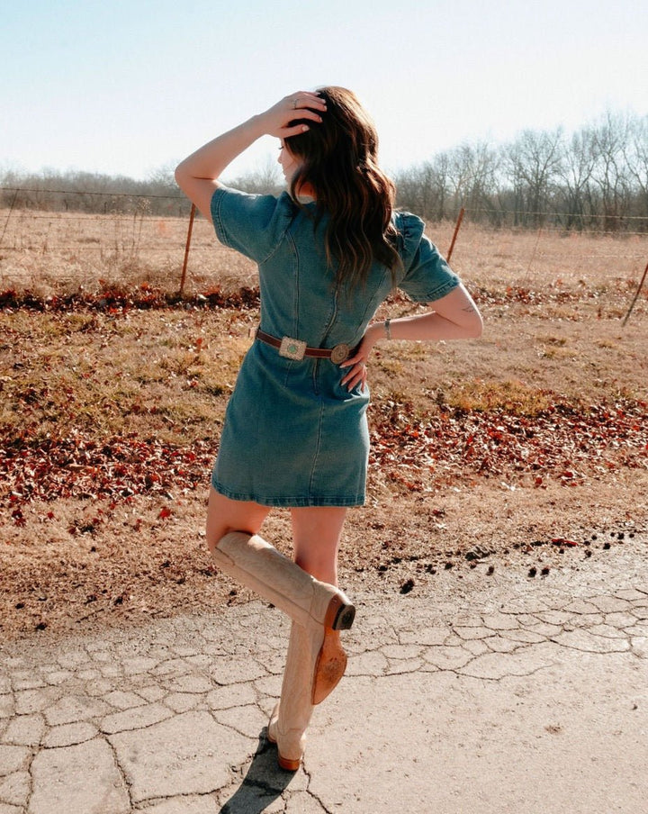 Porter Denim Dress - Lunabelle West