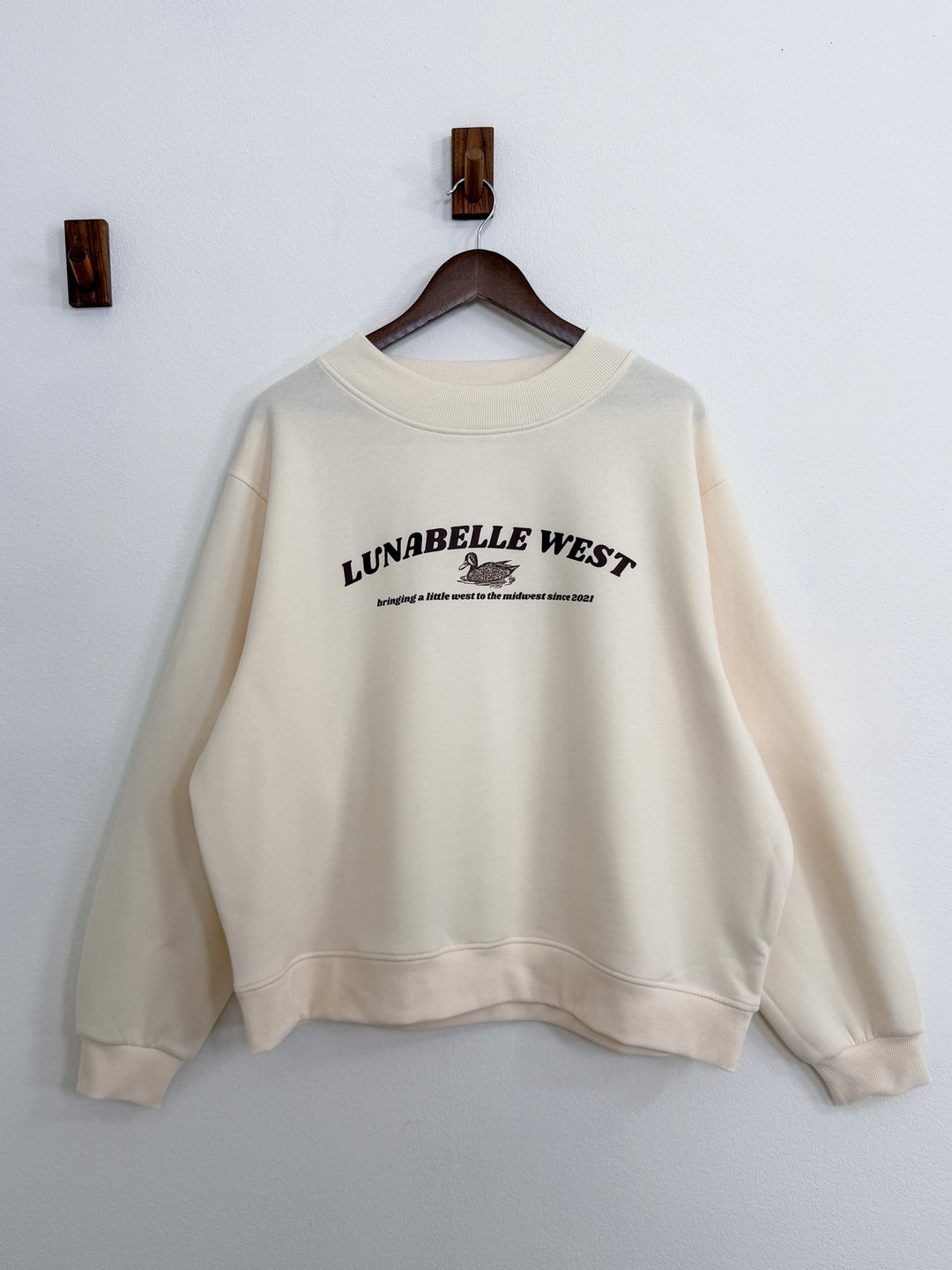 Duck Logo Mockneck Ivory