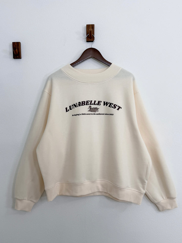 Duck Logo Mockneck Ivory