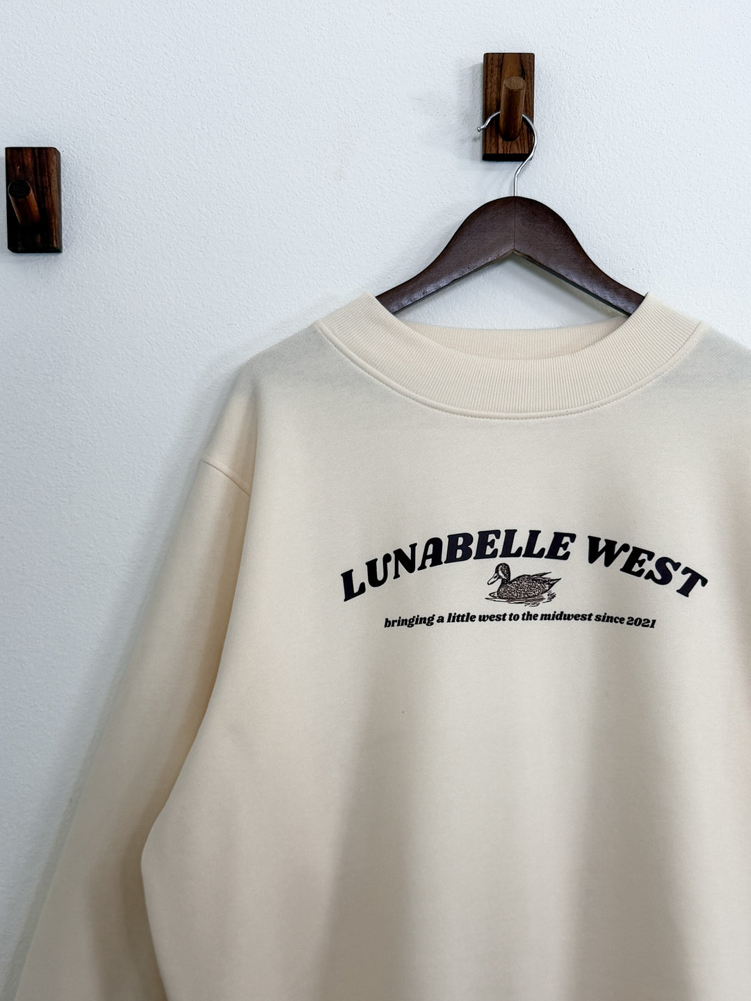 Duck Logo Mockneck Ivory