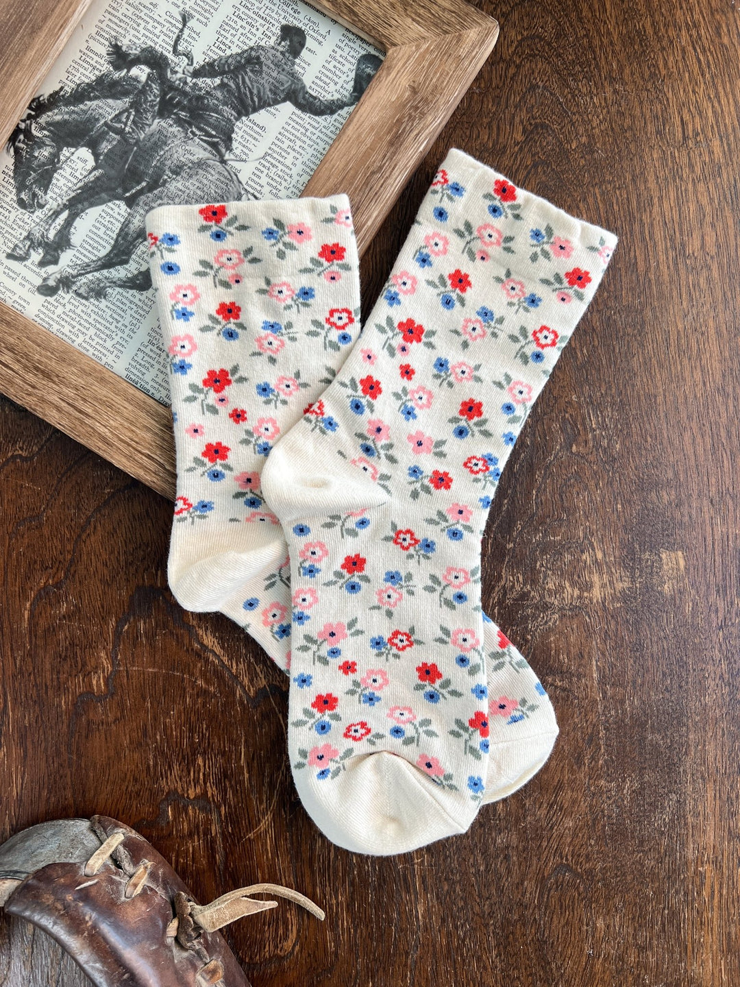 Arabella Floral Socks - Lunabelle West