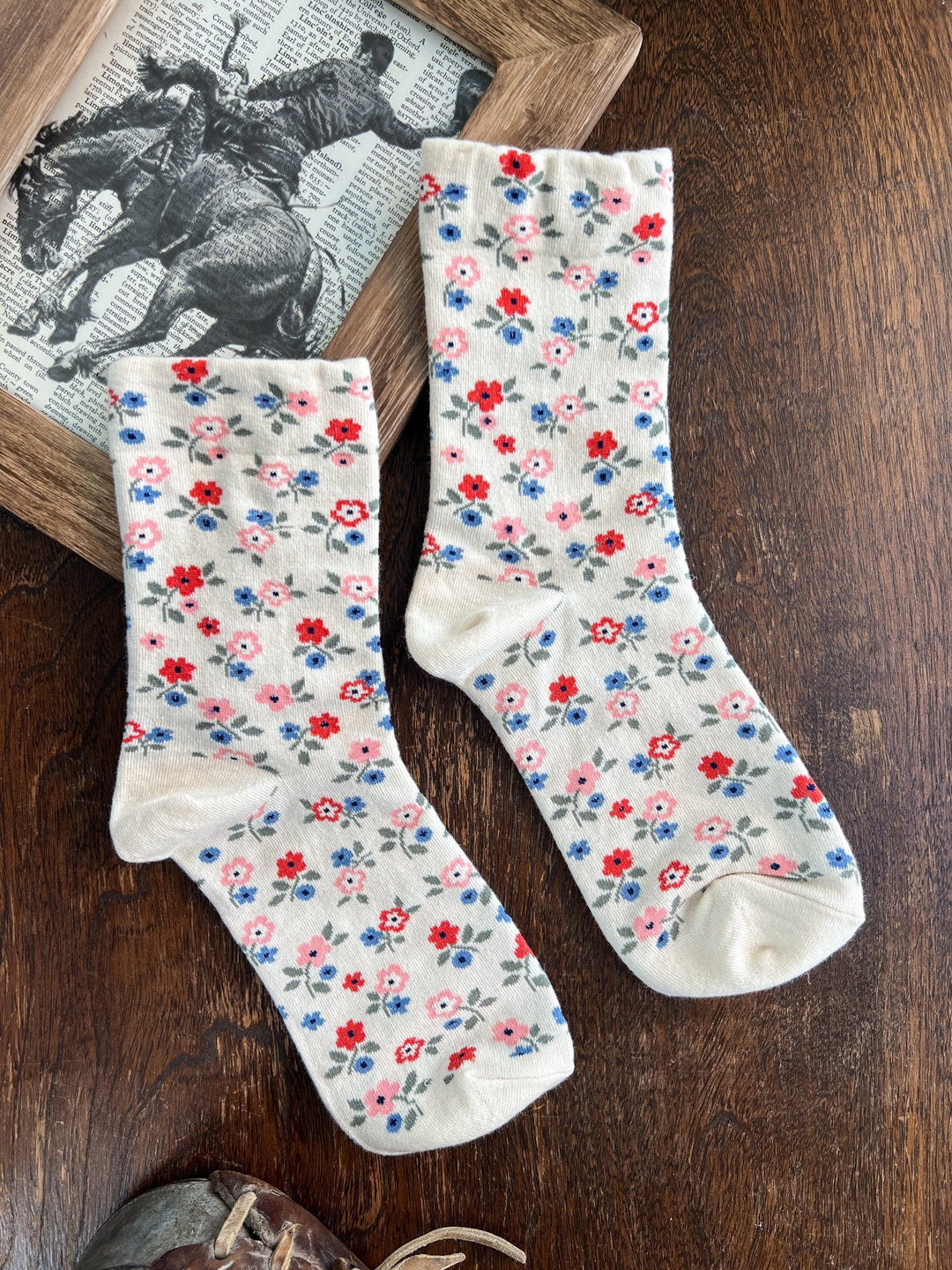 Arabella Floral Socks - Lunabelle West