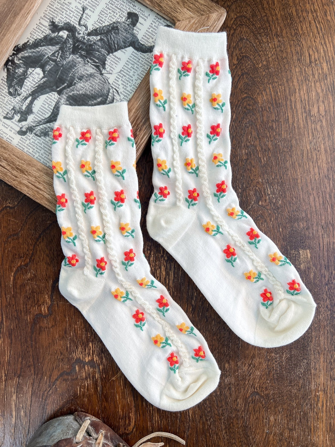 Annie Floral Socks - Lunabelle West