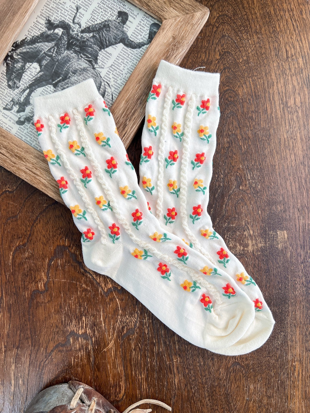 Annie Floral Socks - Lunabelle West
