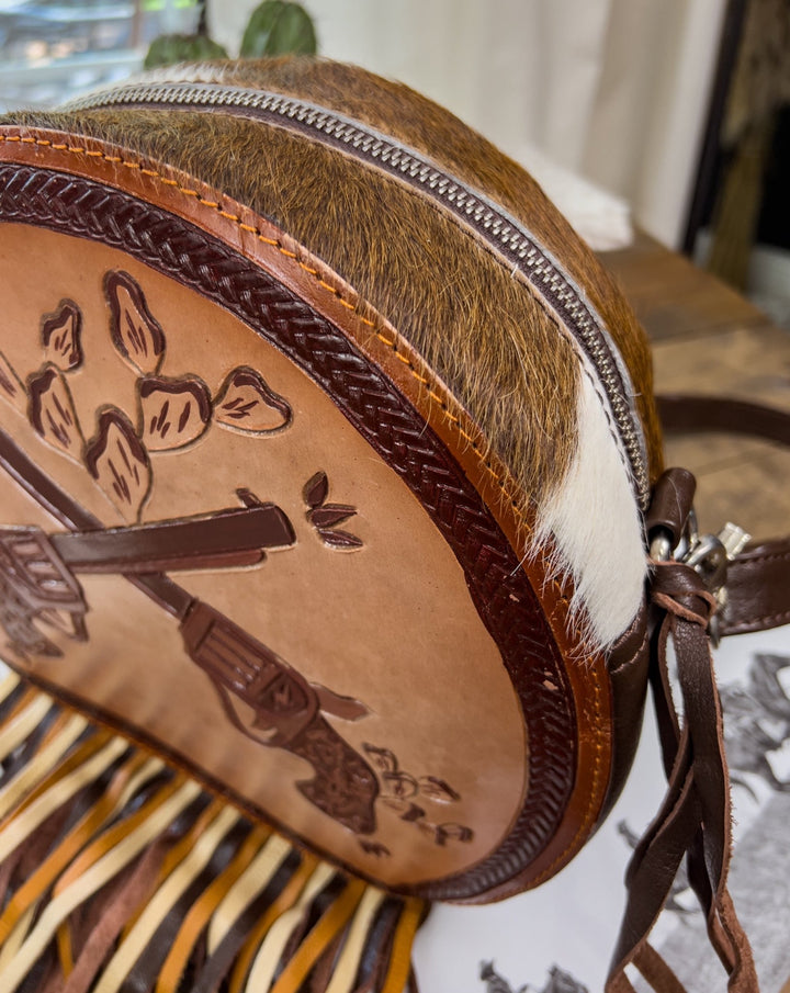 Sheffield Leather Tooled Canteen - Lunabelle West