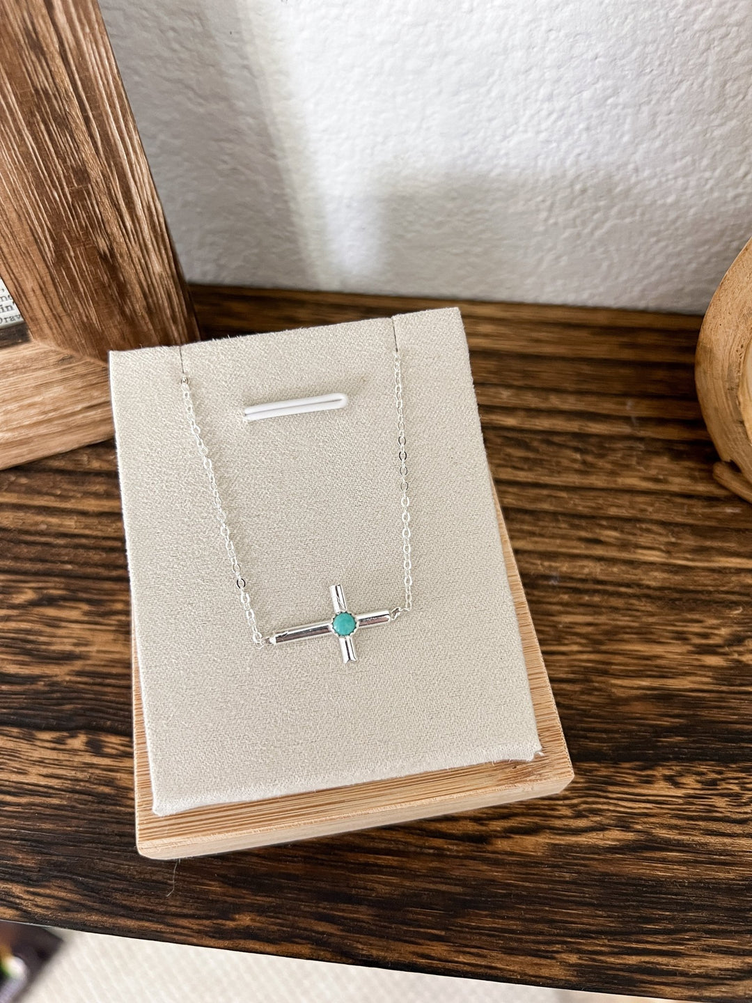 Turquoise Cross Necklace  - Lunabelle West