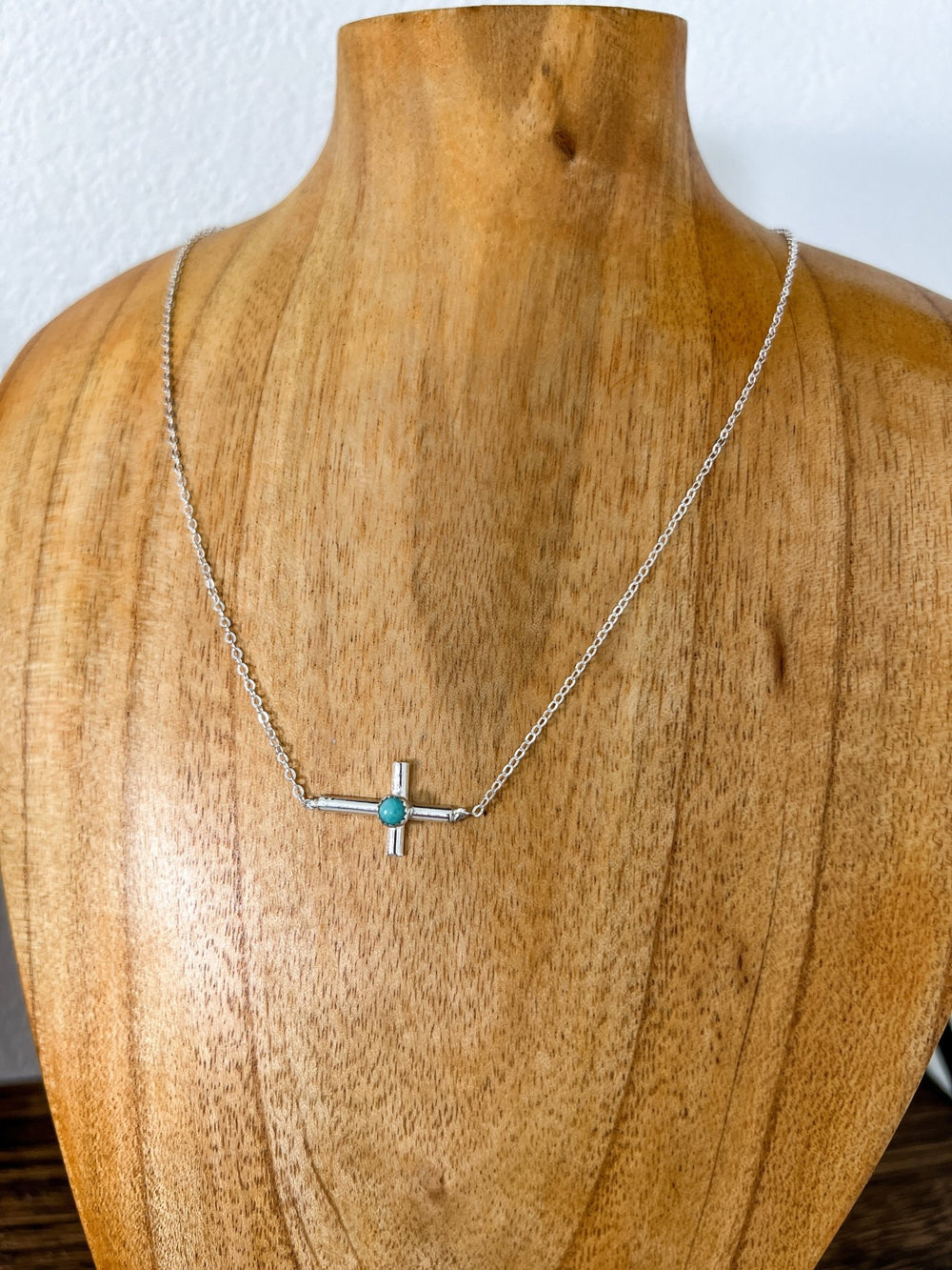Turquoise Cross Necklace  - Lunabelle West
