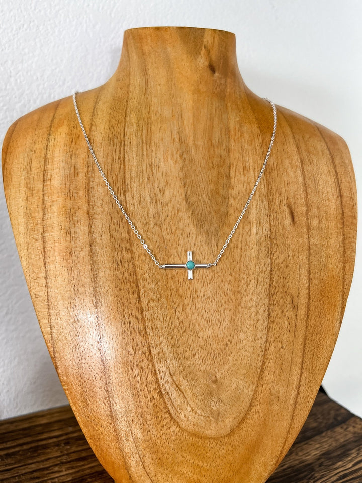 Turquoise Cross Necklace  - Lunabelle West