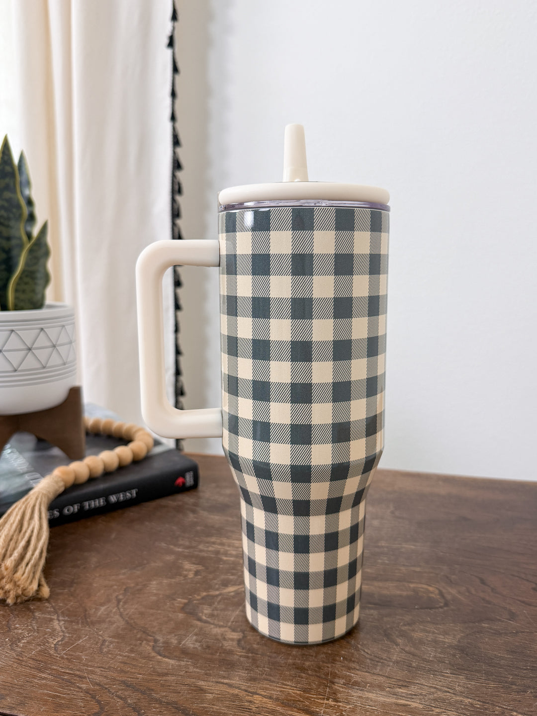 Evergreen Gingham Tumbler