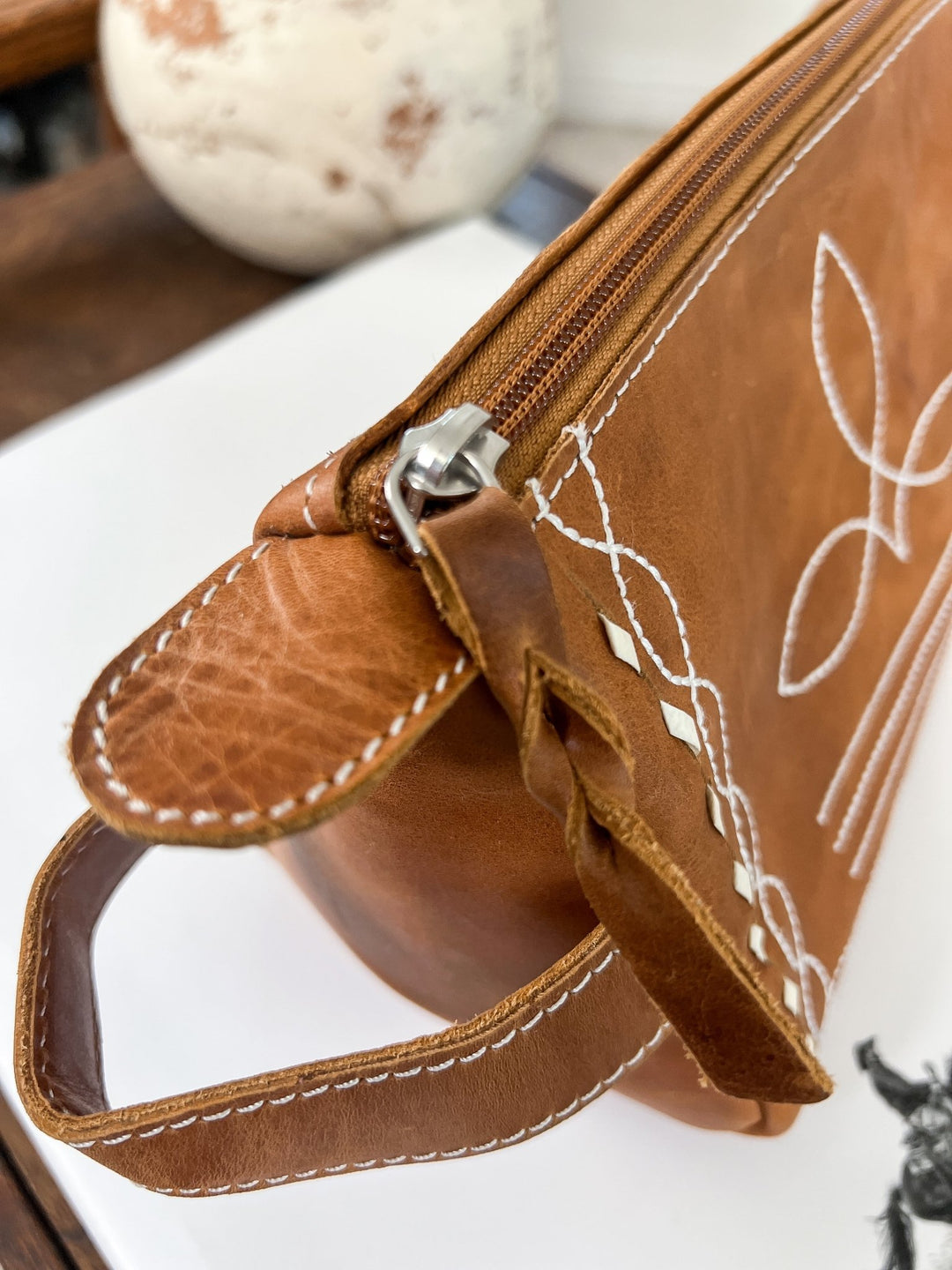 Boot Stitch Toiletry Bag - Lunabelle West