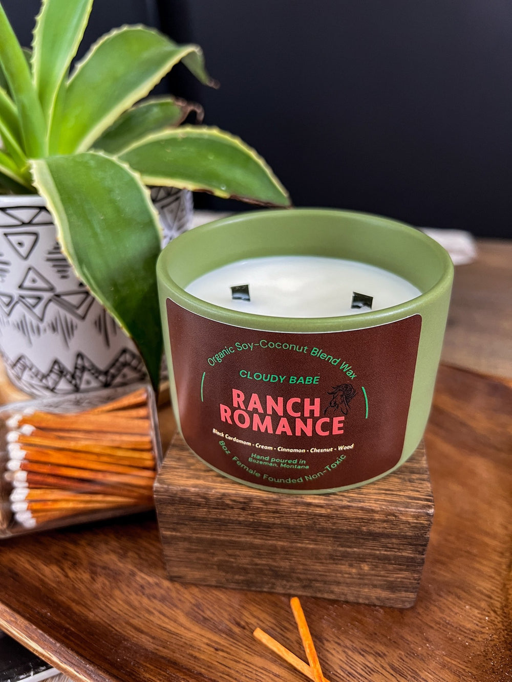 Ranch Romance Wood Wick Candle - Lunabelle West