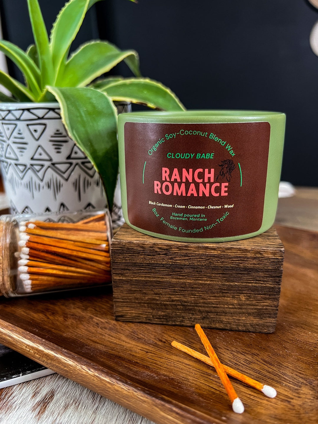 Ranch Romance Wood Wick Candle - Lunabelle West