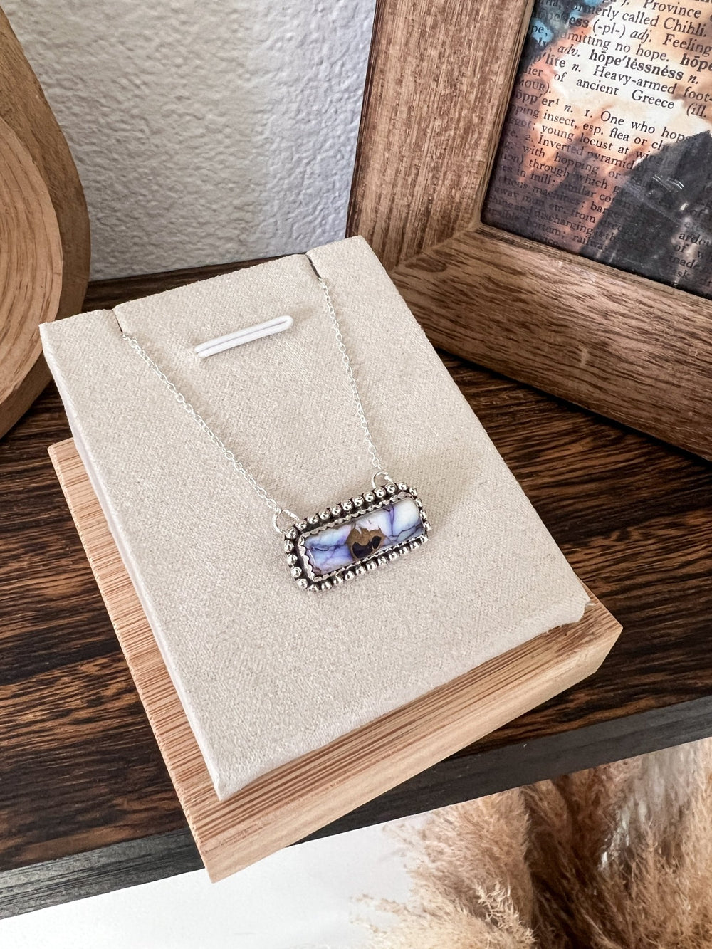 Kayce Purple Mohave Bar Necklace - Lunabelle West