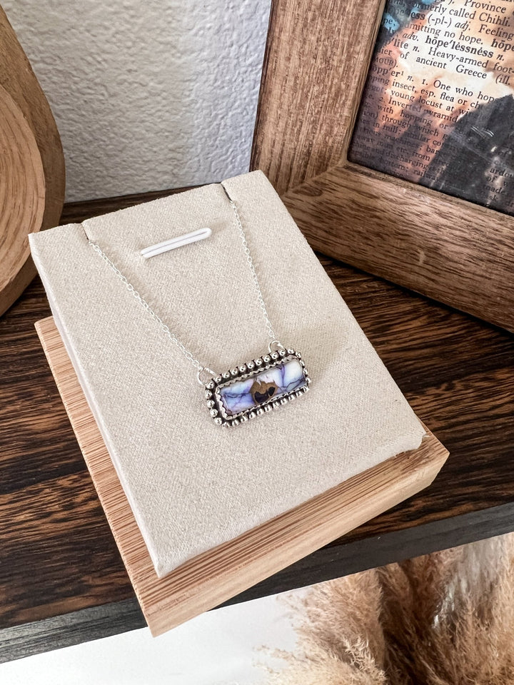 Kayce Purple Mohave Bar Necklace - Lunabelle West