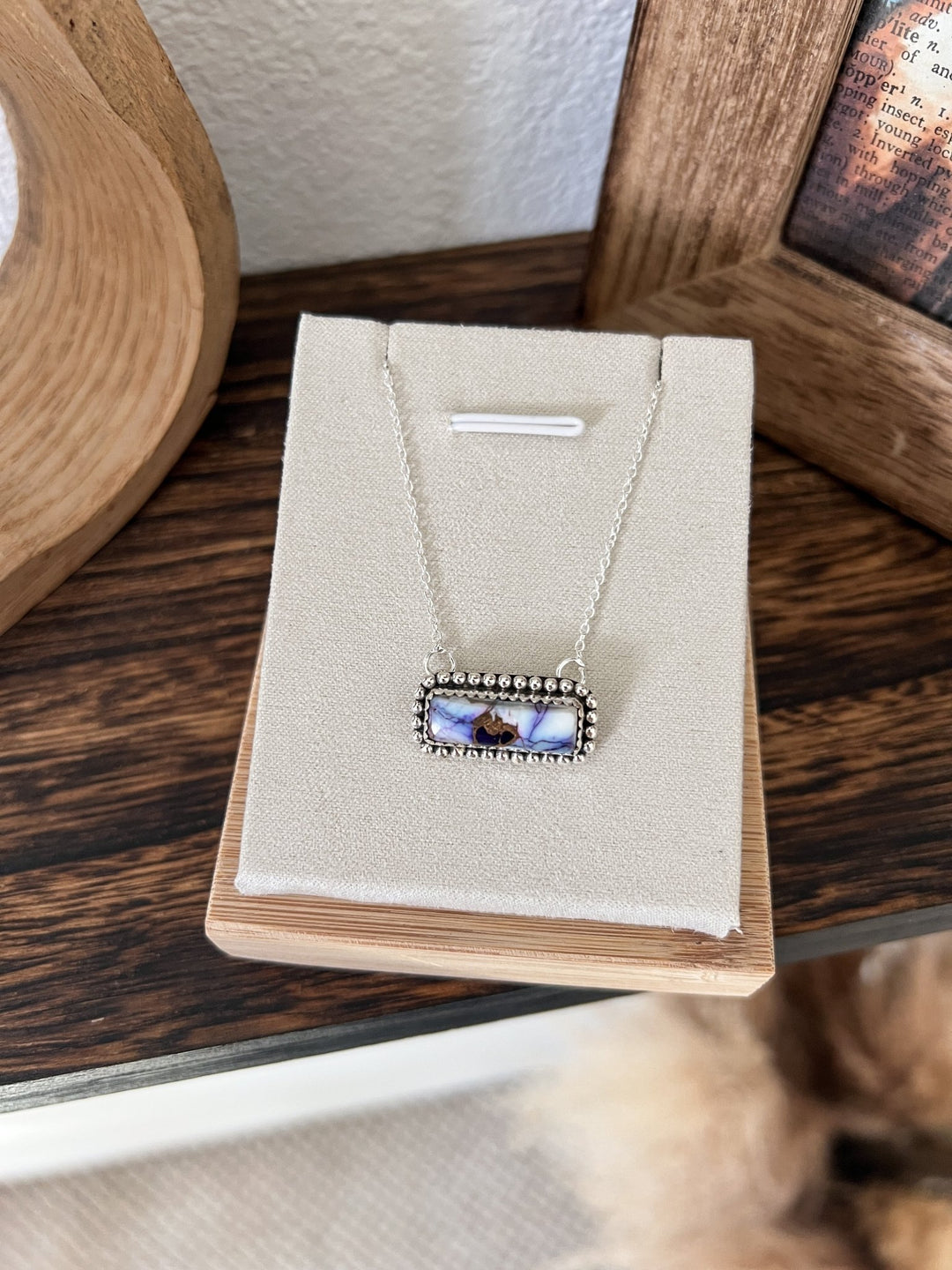 Kayce Purple Mohave Bar Necklace - Lunabelle West