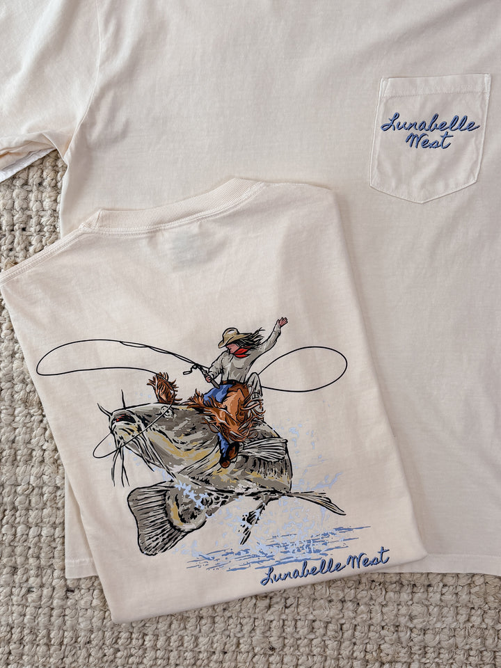 Channel Cat Cowgirl Pocket Tee