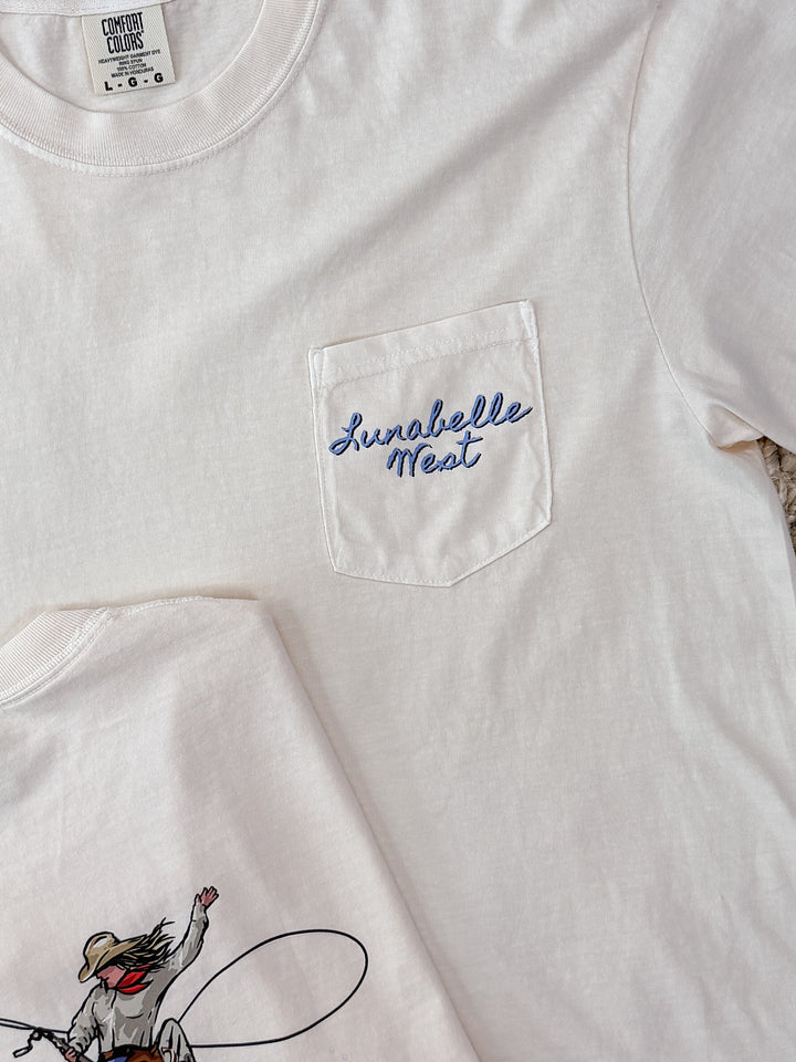 Channel Cat Cowgirl Pocket Tee