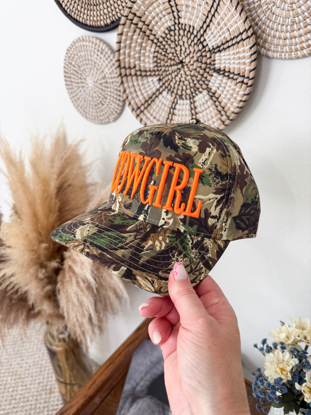 Camo Cowgirl Trucker Hat 